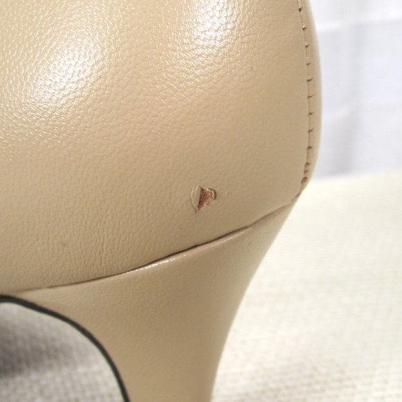 Chromatic Gallerie Nude Smooth Leather Round Toe Pumps - 6 - Picture 10 of 10